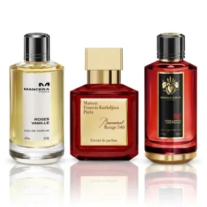 Mancera Roses Vanille + Baccarat Rouge 540 + Mancera Red Tobacco