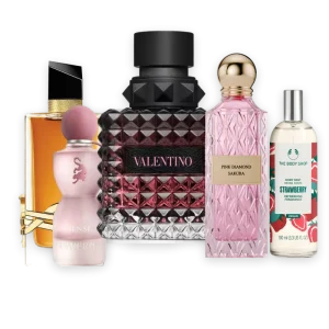 Laverne Sense + Libre Intense + Pink Diamond Sakura + Born in Roma Intense + Strawberry Body Mist